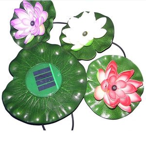 Solar Lotus Light with Led Lights Floating on the Water Changeable Automatically, Corrosion Resistance Waterproof Decorative