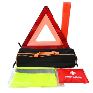 Wholesale Portable Auto Car Emergency Kit Outdoor Survival Safety Roadside Caution Tools Safety Vest and First Aid Kits