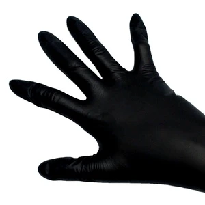 Nitrile Glovee Heavy Duty Industrial Grade Disposable Powder Free Glovee Black For Tattoo Beauty Care