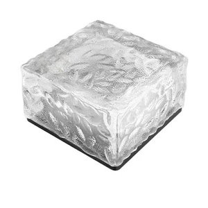 Solar Garden Light IP65 Waterproof Outdoor Office Road Landscape Ice Brick Floor Tile Deck Square Underground Light