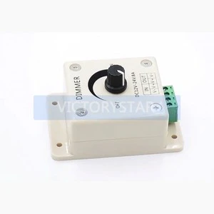 LED dimmer manual knob switch PWM monochrome light strip controller single channel 8A low LED PWM