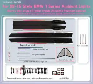 Upgrade Symphony LED Daytime Running Light Colorful ABS+LED for F02/G12 7 Series Trim Decoration Accessories