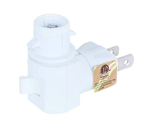 Rotating US Plug Night Light Socket Holder Electrical Wall Lamp Base Screw Style for Flexible Light Socket Plug PBT Material AC