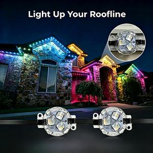 30mm Eaves Light Addressable Smart Christmas Outdoor Aluminum Track Pixel Light Permanent Outdoor Led Points Light For Holiday