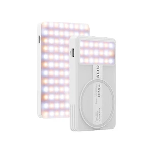 New St160 Double-sided Magnetic Fill Light for Phone Camera Three-color Lighting Portable for Live Streaming