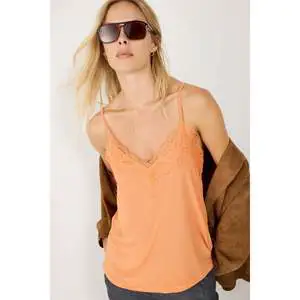 Casual Women's Woven Blouse Crew Neck Cap Sleeve Front Logo Embroidery Viscose Cotton Regular Fit Sizes XL for Spring Autumn