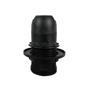 ZX Screw Style T210 E14 Threaded Black Pendant Light Socket Plastic Material AC 220V Support Glass Bulb VDE/ENEC Certified