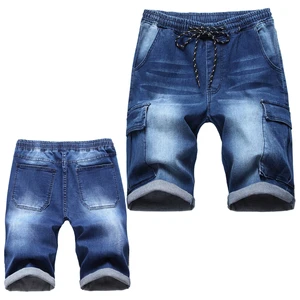 Distressed Denim Shorts Men Ripped Slim Fit Summer Streetwear Stretch Jean Shorts Casual Fashion Shorts