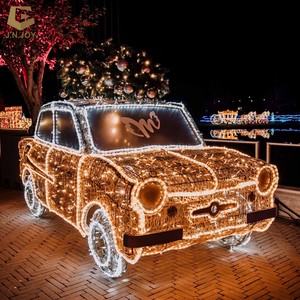 SGLS03 Outdoor Amusement Park Light Sculpture Festival Decoration Waterproof 3D Car Motif Light Lantern