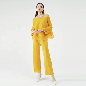 Plus Size Women Clothing Summer New T-shirt Women's Loose Straight Pants Two-piece Set
