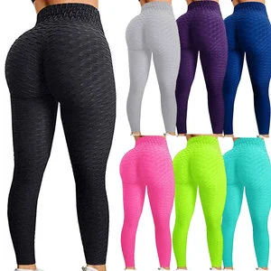 High Waist Colorful Ruched Scrunch Butt Lifting Fitness Tight Booty Workout Yoga Pants Stretch Big Ass Sports Leggings