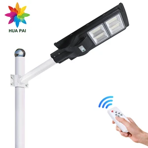HUAPAI Motion Sensor Ip65 Waterproof Plastic 30w 60w 90w 120w All in One LED Solar Garden Lamp