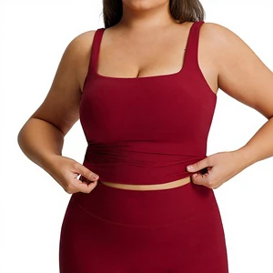 Large Size Spandex/Nylon Solid Yoga Vest Women's Quick-drying Tight Elastic Sports Top