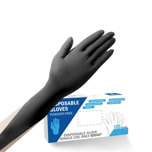 Black & Blue Powder-Free Disposable Safety Gloves Custom Industrial Mechanic Heavy Duty Hand Arm Protection
