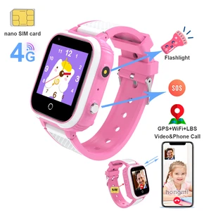 Popular Kids 4G Smart Watch With SIM Card Video Call IP67 Waterproof SOS Button Location Tracker Flashlight 7 Games