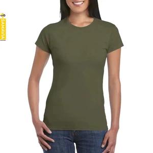 Plus Size Women's Casual Cotton Jersey Short Sleeve T-Shirts Button Detail Custom Samavia Sportswear High Quality ODM Wholesale