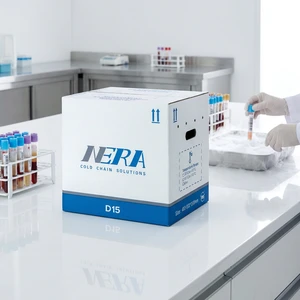 NERA 15L VIP+EPP Dry Ice Shipper Deep Cold Transport Durable & Reusable Cold Chain Parcels For Saliva Blood Medicine Samples