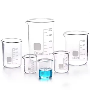 Manufacturer Supplies 50-5000ml Glass Beakers, Chemical Laboratory Low Beakers, Glass Measuring Cups