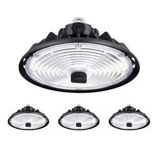 4 Pack LED High Bay Light 150LM/W IP65 Waterproof Commercial Lighting UFO LED High Bay Light for Warehouse Workshop Garage Barn