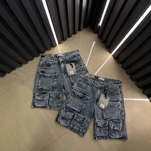 New Men's Cotton Spandex Denim Shorts