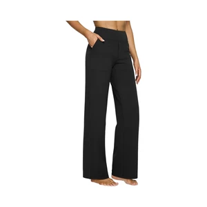 G4Free EverGoing Breathable Yoga Pants Women Wide Leg Color Blocking Full Length High Waist Stretch Dress Casual Sweatpants