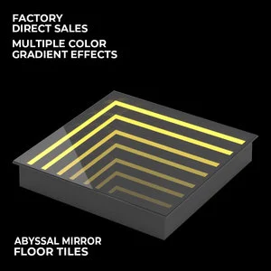 Abyssal Mirror Tile Light Customization New Fashion Video Stage Dance Floor and Props Free Accessories LED White Floor Tile