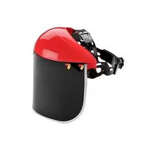 GuardRite Brand Industrial PC Face Shield Safety Mask with Black Visor