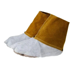 Genuine Split Leather Lace-Up Closure Welding Shoe Covers Metatarsal Guard Heat Spark Resistant Abrasion-Resistant Safety