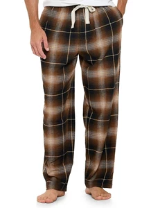 Personalized Logo Men's Loose Fit 100% Cotton Flannel Trouser Pajama Bottoms Adults Casual Lightweight Windproof Breathable