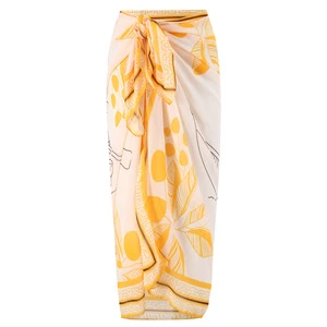 High Quality OEM Custom Printed Beach Bikini Cover up Sarong Women Cover up Wholesale