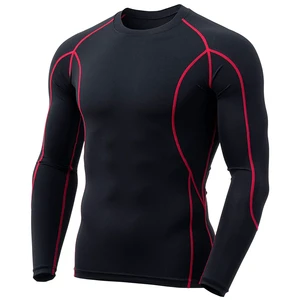 Factory Direct Custom Logo Compression Shirt for Men Long Sleeve Sublimated UPF 50+ Eco-Friendly Breathable Quick Dry Skinny Fit
