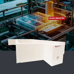 Fused Cast Zirconium Corundum Brick Glass Industry Kiln Electric Fused Brick AZS-33 Refractory Bricks