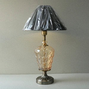 Modern Simple Decorative Glass Table Lamp with LED Warm White Light for Home Interior and Ambient Lighting