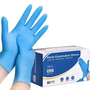Hand Protection Safety Biodegradable Blue Nitrile Powder Free Gloves Waterproof Industrial Disposable Hand Nitrile Gloves