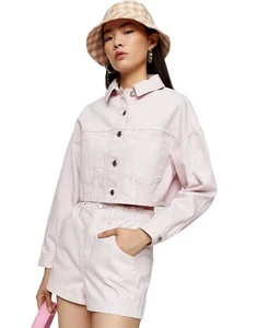 KY Denim Women's Sets Jean Outfits Casual Lapel Neck Long Sleeve Jeans Jacket Pocket Shorts Set for Women Two Piece