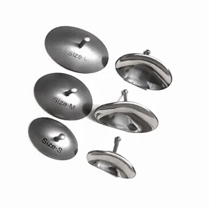 DERMISPRO INSTRUMENTS Surgical Corneal Eye Shield Protectors Stainless Steel Manual Surgical Kit Set Class II 6 Pairs