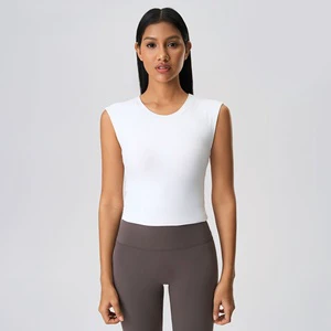 Stylish Plus Size Yoga Vest Women's Sleeveless Top Built-in Bra & Sexy Back Cutout | Summer Fitness Summer Activewear