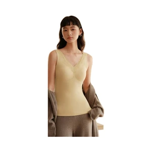 Women's Casual Seamless Slimming Lace Camisole Vest Comfortable Breathable Knitted with V-Shape Sleeveless Design