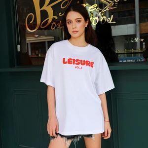 Custom Lady Plus Size Women's t Shirts Letter Print Tshirt Street Fashion Casual for Oversized Women T-shirt Manufacturer