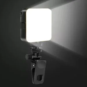 Portable Clip-on LED Video Light,Battery Mini Photography Fill Light,Selfie Lamp for Smartphone Laptop GoPro Vlog Live Streaming