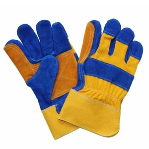 Heavy Duty Rigger Gloves with Durable Leather Construction Double Layer Protection Work Gloves Safety Gear