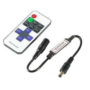 Hot Selling 5v 12v 24v Rf Wireless Multi Frequency Remote Control Led Dimmer 11 Key Monochrome Strip Light Controller