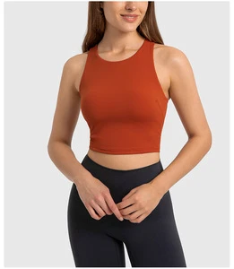 Hot Sale Women Round Collar Yoga Crop Top Yoga tank Tops Yoga Bra