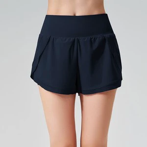 Wholesale Custom Logo Womens Summer Solid Cool-Feel Breathable Sports Shorts Nude-Look Running Casual Fitness Yoga Pants