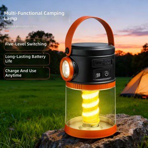 Solar Powered Camping Lantern 6 Modes Daylight LED Light Strap Absorb Sunlight Energy 2000mAh Lithium Battery IP44 Outdoor Lamp