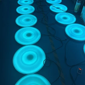 Round Floor Lamp Running Code Version Indoor/Outdoor LED Inductive Round Brick Light Round Gravity Sensing