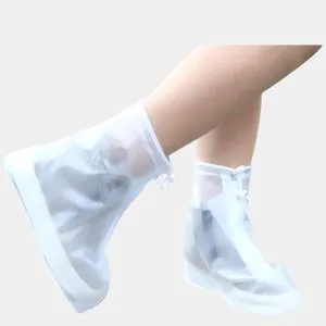 Custom Logo PVC Shoes Cover Thickened Anti-Slip Wear-Resistant Outdoor Foldable Unisex with Zipper Safety Shoe Covers