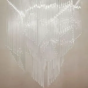 JUNJUE New Product Indoor Decoration Lighting Hall Hotel Lobby Bespoke Clear Glass Chandelier Pendants Light