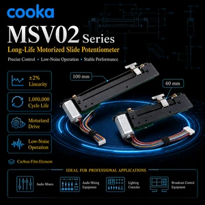 MSV02 Series Motorized Potentiometer Music Lighting Console Volume Controller 60mm/100mm Travel Carbon Film Slide Fader 5K