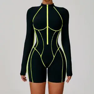 Funkily Fashionable Sports Bodysuits Jumpsuit Beautiful Utility for Gym Fitness Bike Work Workouts Appropriate for Sports